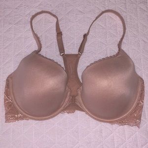 Victoria's Secret Nude Racerback Bra Front Closure